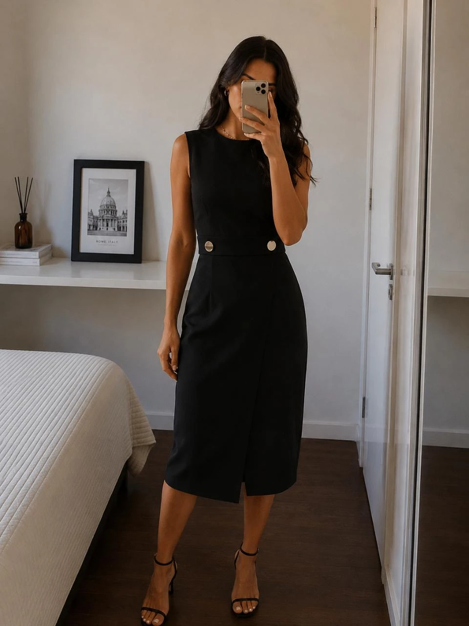 Robe noire H&M ceintrée